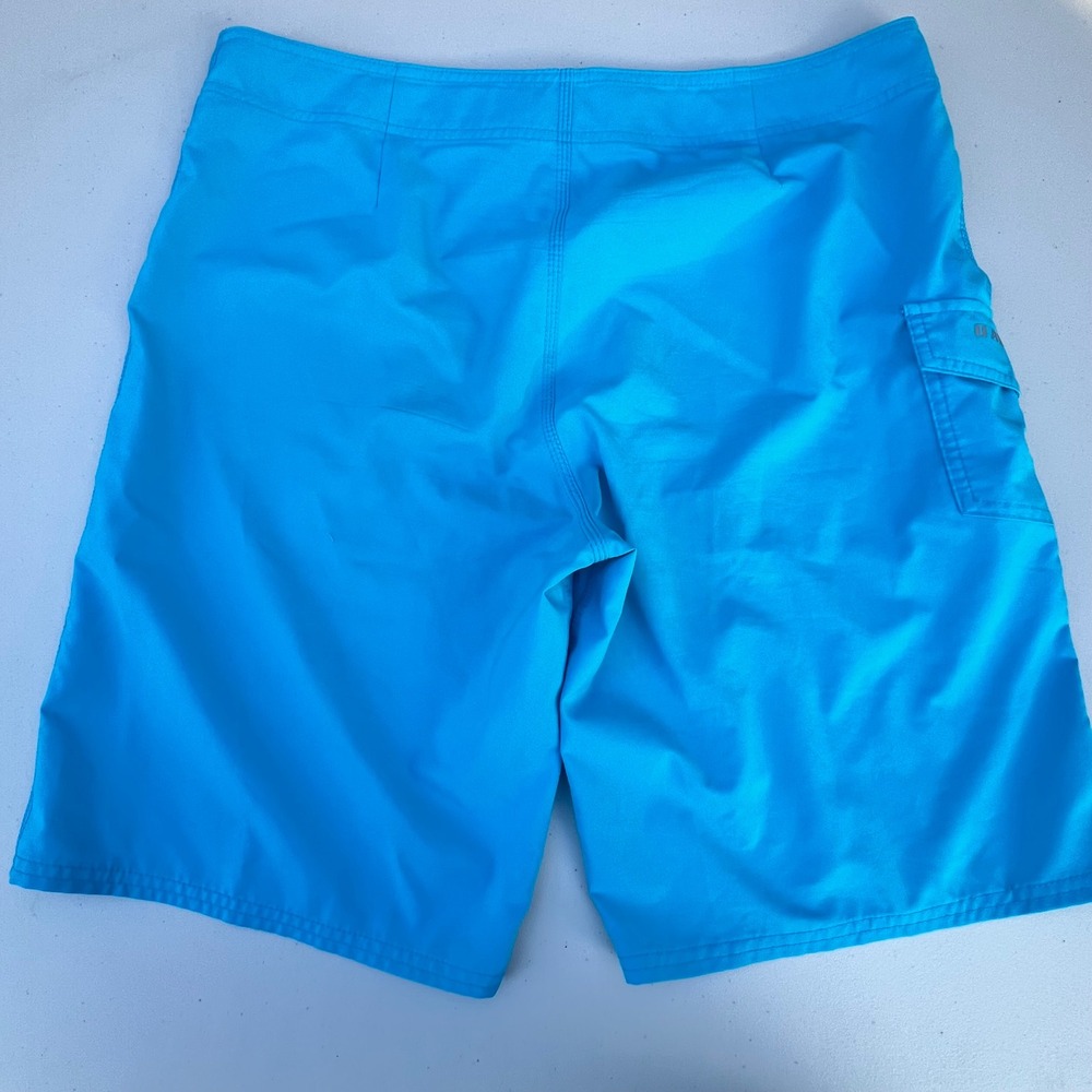 Oakley Mens Blue Board Shorts Regular Fit Cargo Pocket Swim Trunks Size 36